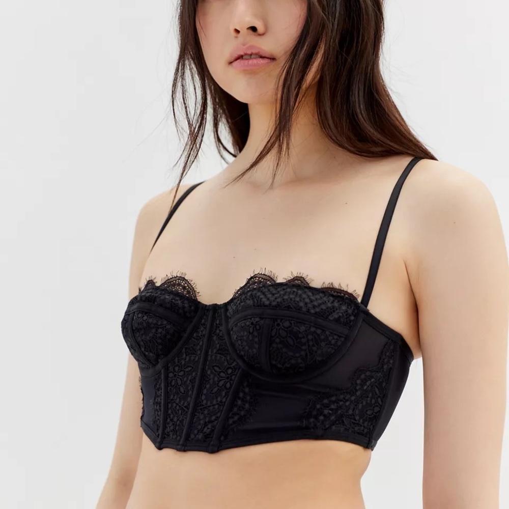 Out From Under Modern Love Ribcage Corset NWT Size S - Black